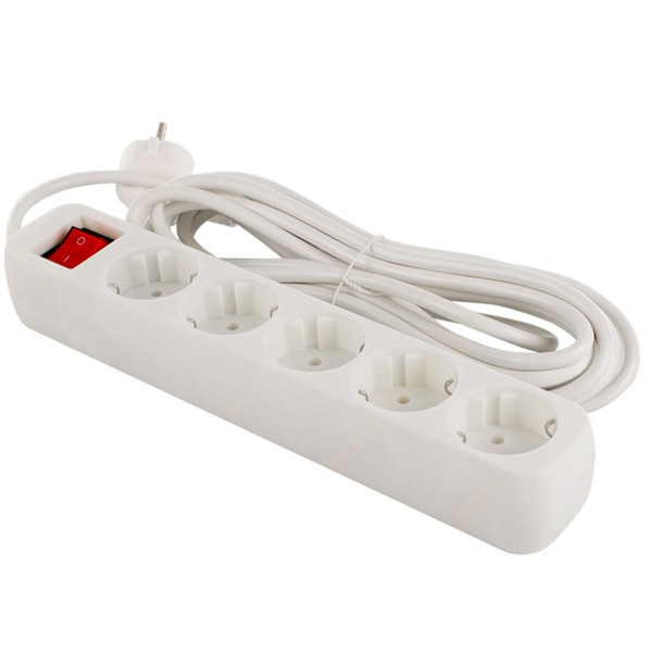 Фото - Мережевий фільтр Colorway 5m White (CW-PSEA55W)