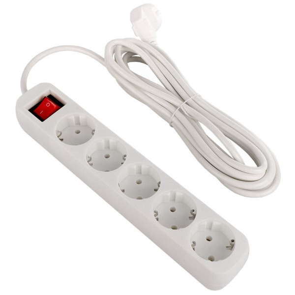 Фото - Мережевий фільтр Colorway 5m White (CW-PSEA55W)