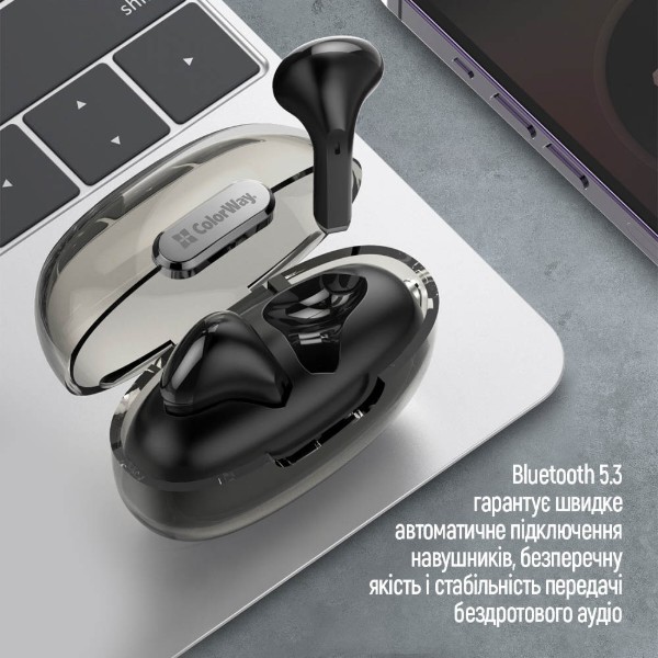 Фото - Навушники вкладиші бездротові TWS Colorway Slim TWS-2 Earbuds Black (CW-TWS2BK)