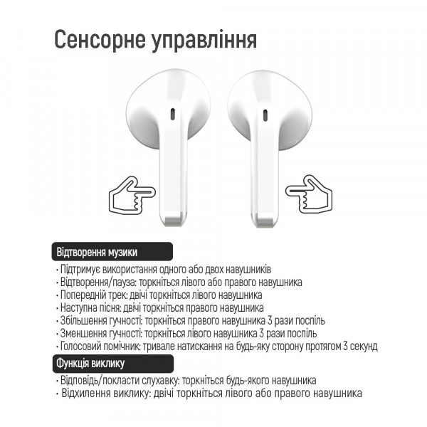 Фото - Навушники вкладиші бездротові TWS Colorway Slim TWS-2 Earbuds White (CW-TWS2WT)