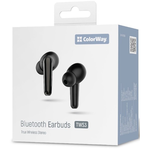 Фото - Наушники вкладыши беспроводные TWS Colorway TWS-3 Earbuds Black (CW-TWS3BK)