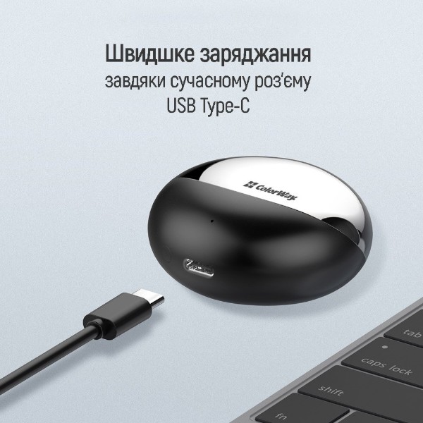 Фото - Наушники вкладыши беспроводные TWS Colorway TWS-3 Earbuds Black (CW-TWS3BK)
