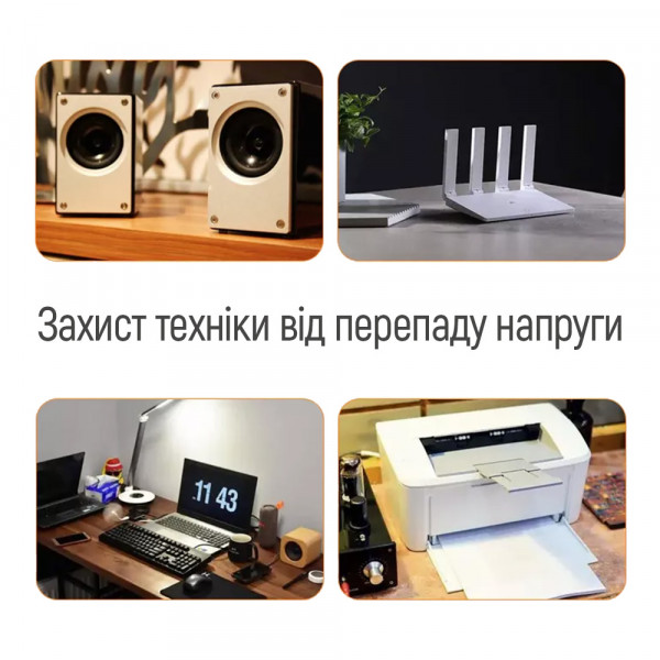 Фото - Автомат защиты от всплесков напряжения Colorway 16A/3680W 150V-210V/230V-280V DS2 White (CW-VR16-02D)