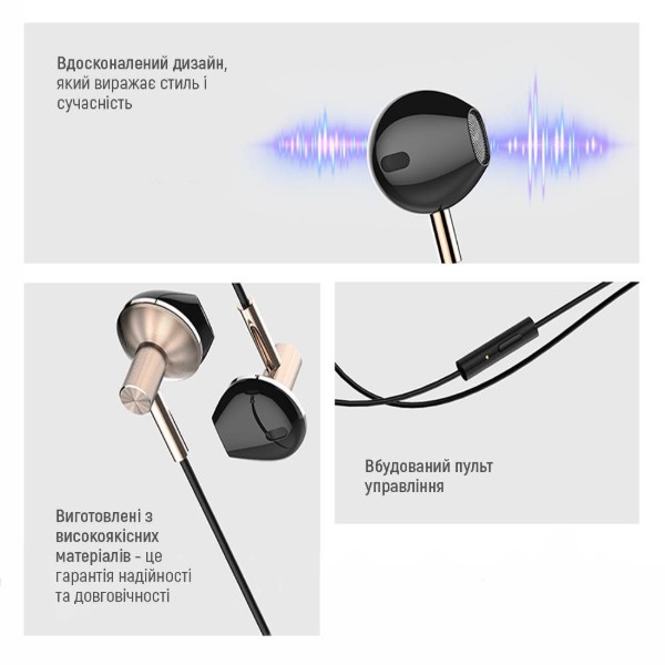 Фото - Наушники вкладыши проводные Colorway 3.5 mm Wired Earphone Blast 2 Black (CW-WD02BK)