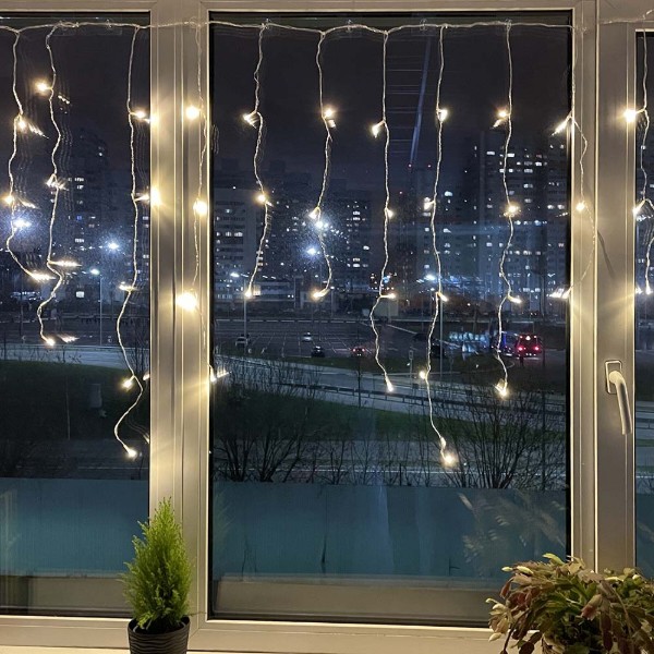 Фото - Гирлянда бахрома Colorway 3мx0.6м 100Led (IP20) цветная USB (CW-GF-100L36UMC)