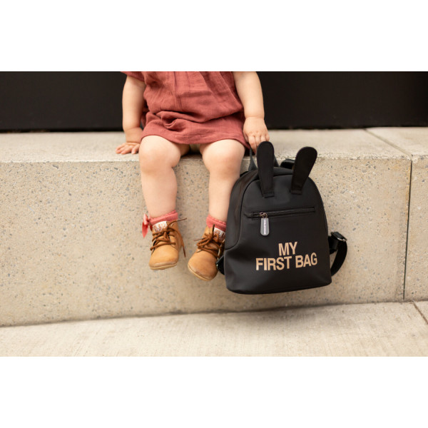 Фото - Рюкзак дитячий Childhome My First Bag Black/Gold (CWKIDBBL)