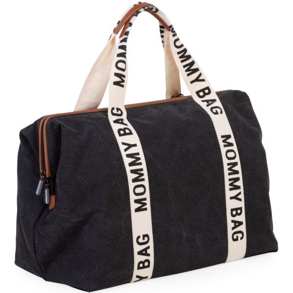 Фото - Сумка для родителей Childhome Mommy bag Signature- Canvas Black (CWMBBSCBL)