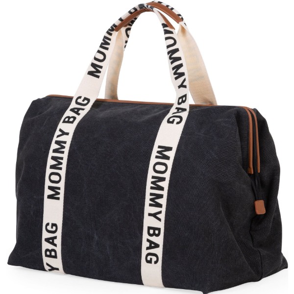 Фото - Сумка для родителей Childhome Mommy bag Signature- Canvas Black (CWMBBSCBL)