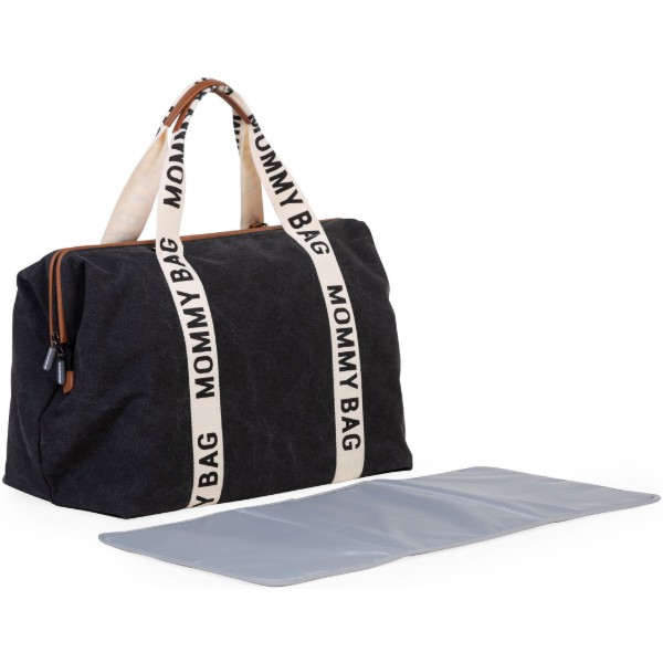 Фото - Сумка для родителей Childhome Mommy bag Signature- Canvas Black (CWMBBSCBL)