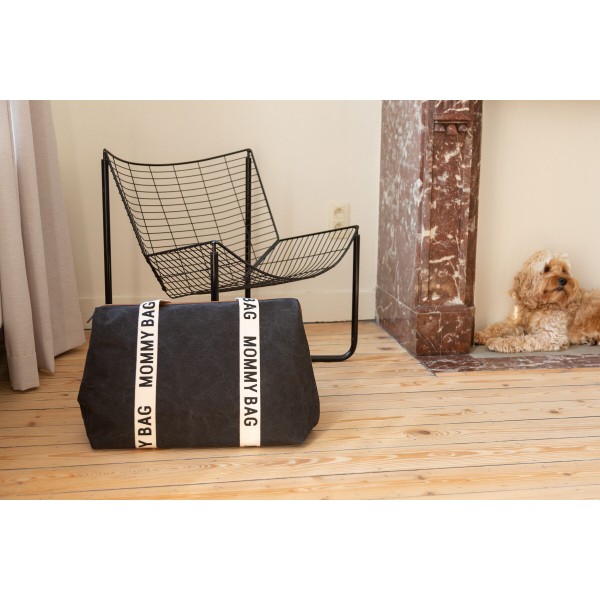 Фото - Сумка для родителей Childhome Mommy bag Signature- Canvas Black (CWMBBSCBL)
