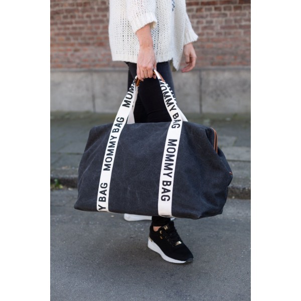 Фото - Сумка для родителей Childhome Mommy bag Signature- Canvas Black (CWMBBSCBL)