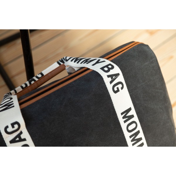 Фото - Сумка для родителей Childhome Mommy bag Signature- Canvas Black (CWMBBSCBL)