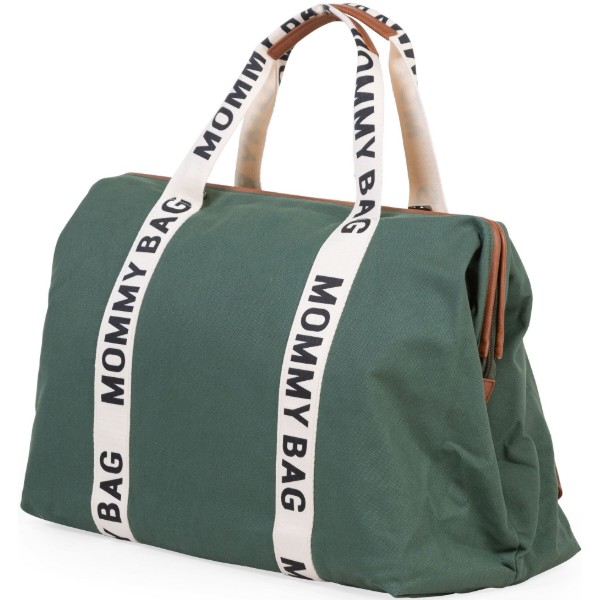 Фото - Сумка для батьків Childhome Mommy bag Signature - Canvas Green (CWMBBSCGR)