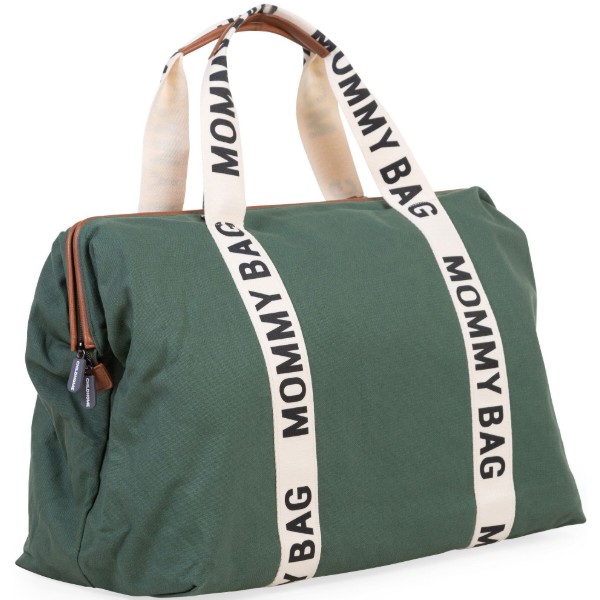 Фото - Сумка для батьків Childhome Mommy bag Signature - Canvas Green (CWMBBSCGR)