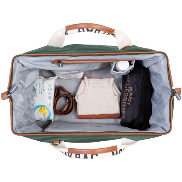 Фото - Сумка для батьків Childhome Mommy bag Signature - Canvas Green (CWMBBSCGR)