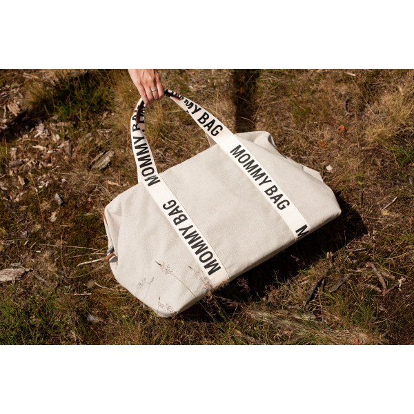 Фото - Сумка для родителей Childhome Mommy bag Signature - Canvas off White (CWMBBSCOW)