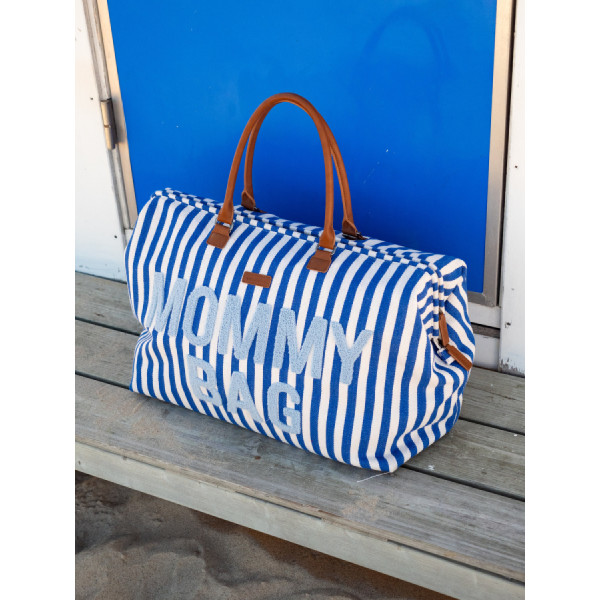 Фото - Сумка для батьків Childhome Mommy bag stripes Electric Blue (CWMBBSTBL)