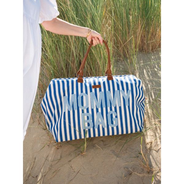 Фото - Сумка для батьків Childhome Mommy bag stripes Electric Blue (CWMBBSTBL)