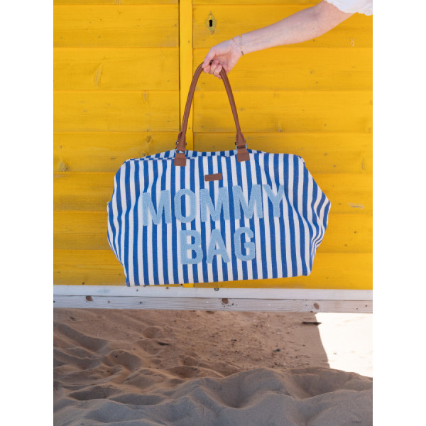 Фото - Сумка для батьків Childhome Mommy bag stripes Electric Blue (CWMBBSTBL)