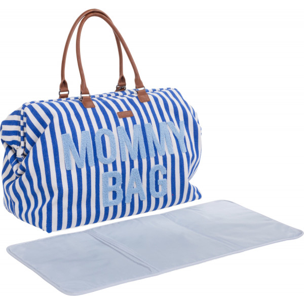 Фото - Сумка для батьків Childhome Mommy bag stripes Electric Blue (CWMBBSTBL)