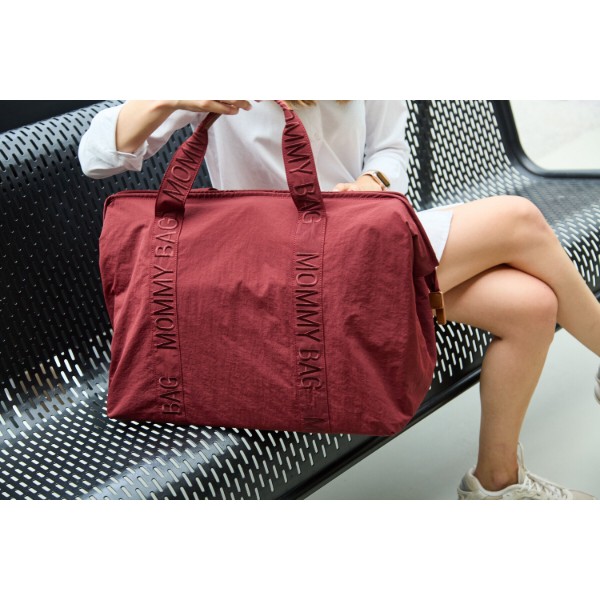 Фото - Сумка для родителей Childhome Mommy bag Signature burgundy (CWMBBSUBU)