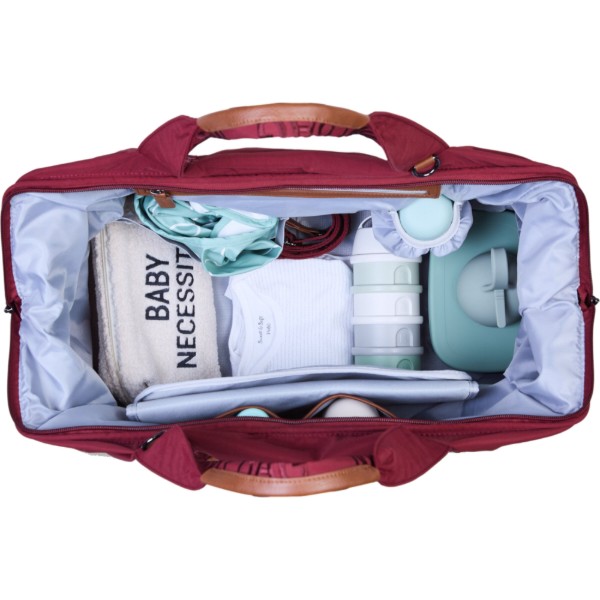 Фото - Сумка для родителей Childhome Mommy bag Signature burgundy (CWMBBSUBU)