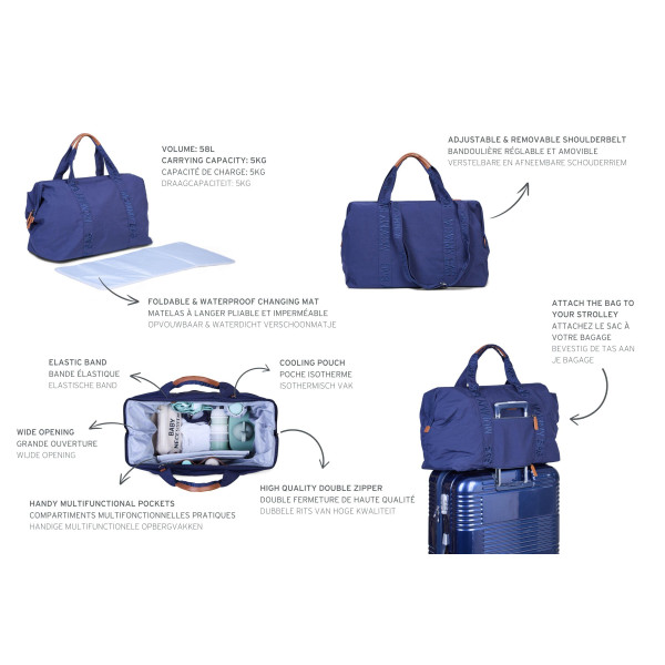 Фото - Сумка для батьків Childhome Mommy bag Signature navy (CWMBBSUNA)