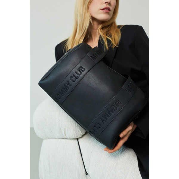 Фото - Сумка для родителей Childhome Mommy club Signature vegan leather Black (CWMCSLBL)
