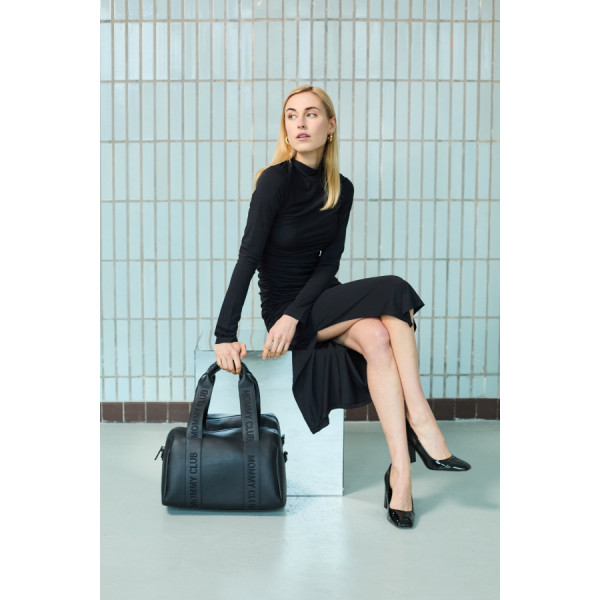 Фото - Сумка для родителей Childhome Mommy club Signature vegan leather Black (CWMCSLBL)