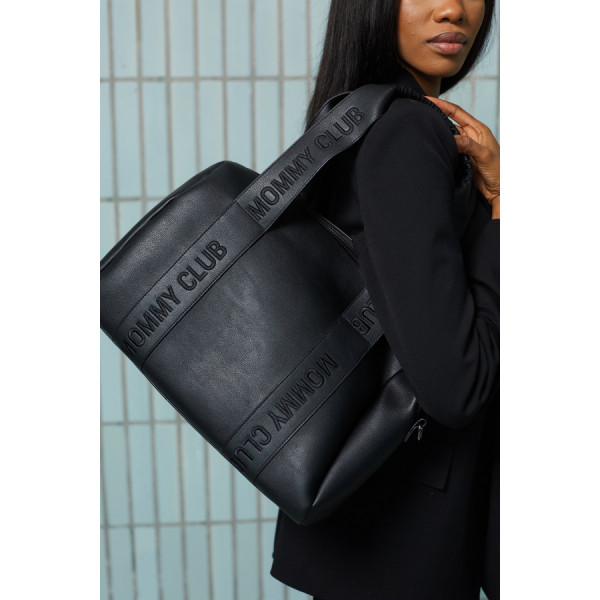 Фото - Сумка для родителей Childhome Mommy club Signature vegan leather Black (CWMCSLBL)