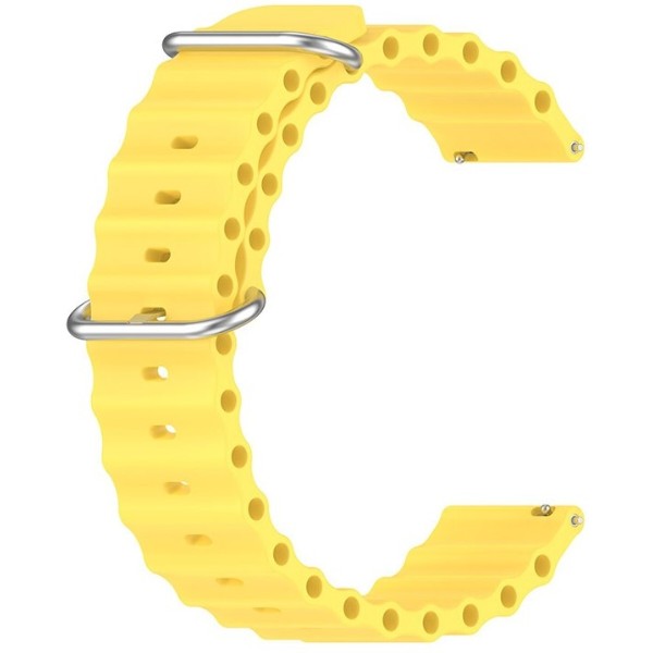Фото - Ремінець для смарт-годинника BeCover Wave Style (20mm) for Samsung Galaxy Watch Active/Active 2 (40/44mm) / Gear S2/S2 Classic / Gear Sport Yellow (714167)