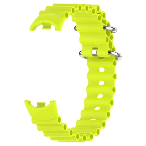 Фото - Ремінець для фітнес-браслету BeCover Wave Style for Xiaomi Mi Smart Band 8 / 9 / 10 Yellow (714363)