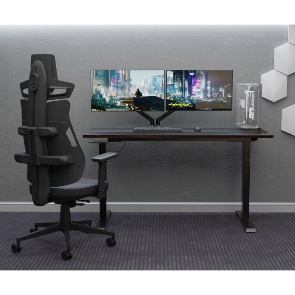 Фото - Крісло для геймерів Cyberlux V8 Fabric Grey (GM-V8 FG)