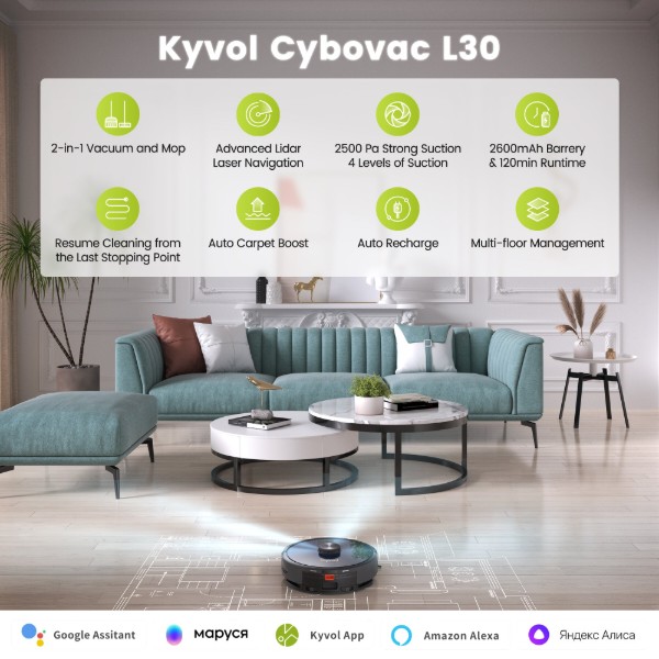 Фото - Робот-пилосос миючий Kyvol Cybovac L30