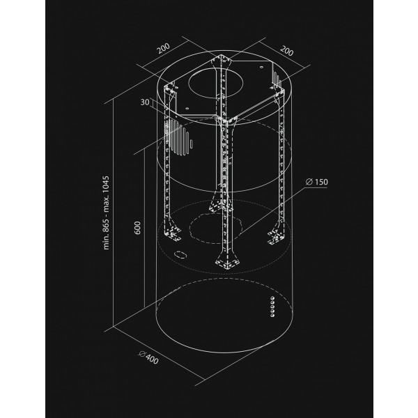 Фото - Вытяжка декоративная NORTBERG Cylindro Eco White 40