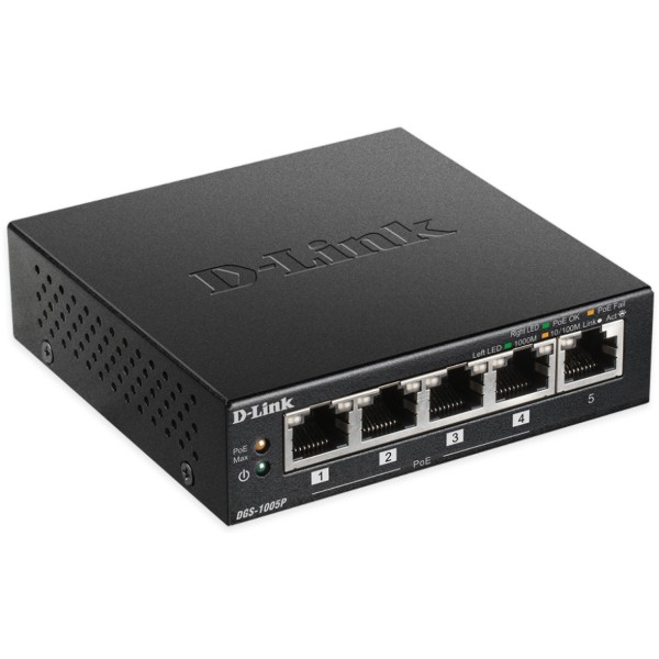 Фото - Коммутатор локальної мережі (Switch) D-Link DGS-1005P