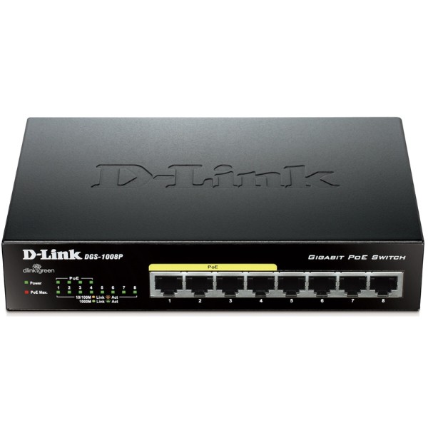 Фото - Коммутатор локальной сети (Switch) D-Link DGS-1008P