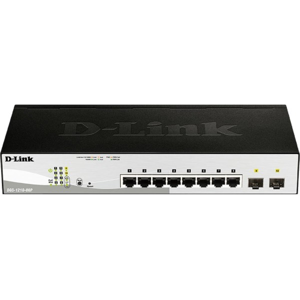 Фото - Коммутатор локальної мережі (Switch) D-Link DGS-1210-08P