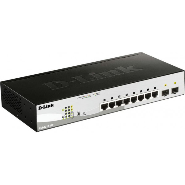 Фото - Коммутатор локальної мережі (Switch) D-Link DGS-1210-08P