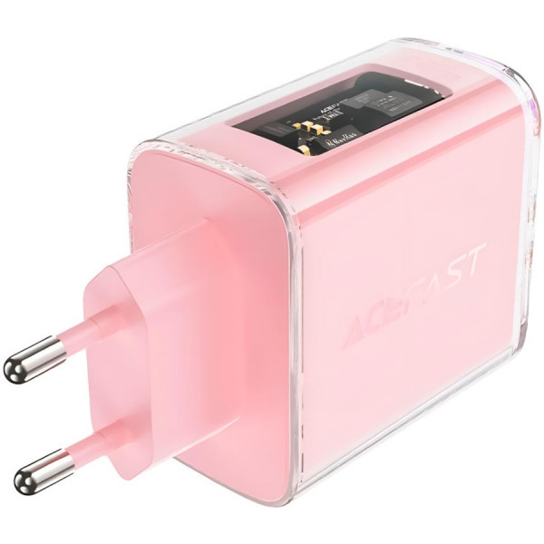 Фото - Мережевий зарядний пристрій AceFast 3xUSB 65W (2xUSB-C+USB-A) Gan A45 Fast Charger Cherry blossom (6974316282082)