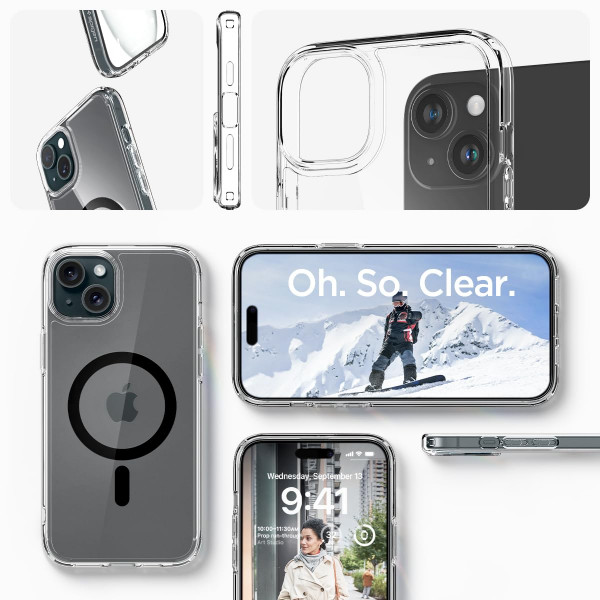 Фото - Чохол для смартфону Spigen for Apple iPhone 15 Plus Ultra Hybrid MagFit, Graphite (ACS06662)
