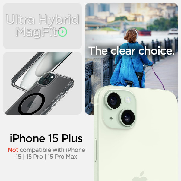 Фото - Чохол для смартфону Spigen for Apple iPhone 15 Plus Ultra Hybrid MagFit, Graphite (ACS06662)