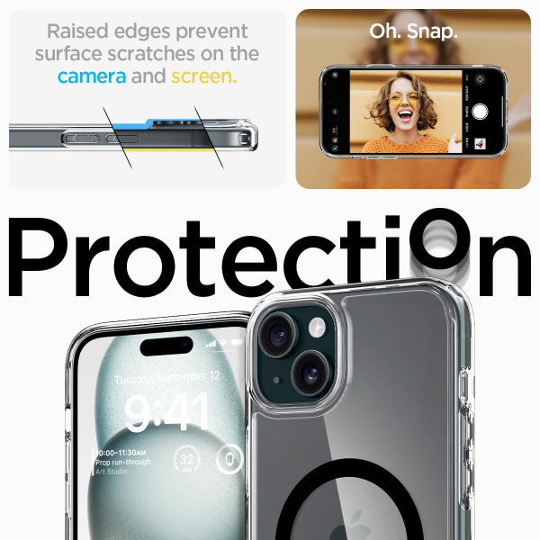 Фото - Чохол для смартфону Spigen for Apple iPhone 15 Plus Ultra Hybrid MagFit, Graphite (ACS06662)