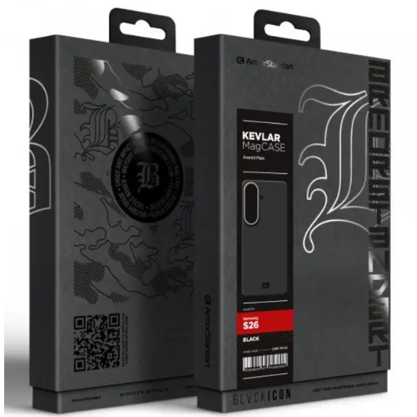 Фото - Чехол для смартфона Armorstandart BlackIcon Aramid Plain MagCase for Samsung S26 Black (ARM90164)