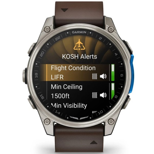 Фото - Смарт-часы Garmin D2 Mach 2, 47mm, Saph, Bare Ti/Blk w/LthrBd (010-02904-31)