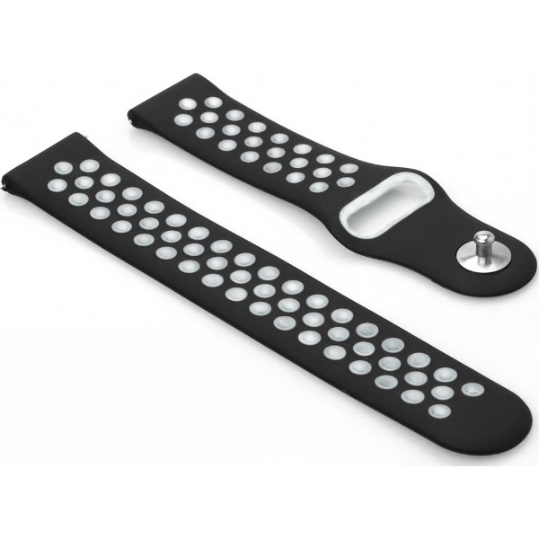 Фото - Ремінець для смарт-годинника BeCover Nike Style for Xiaomi Amazfit Bip/Bip Lite/Bip S Lite/GTR 42mm/GTS/TicWatch S2/TicWatch E White-Black (706438)