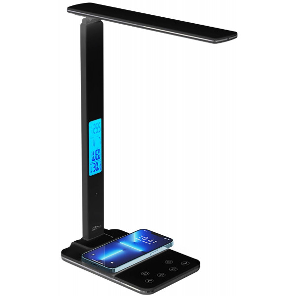 Фото - Настільна лампа Media-Tech LEDITOU 4W 6500K, 15W QI wireless White (MT222K)