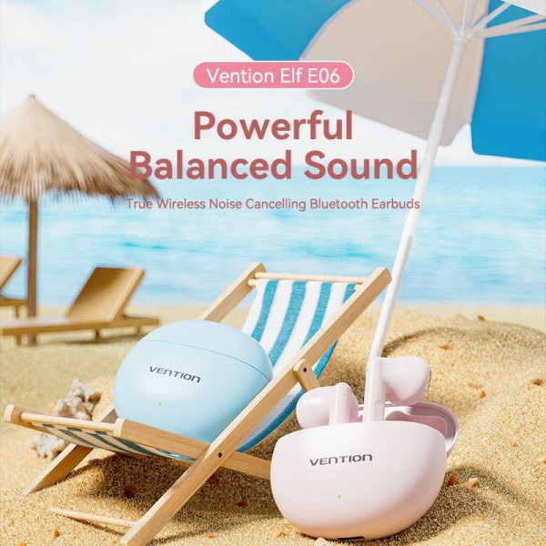 Фото - Навушники вкладиші бездротові TWS Vention Elf Earbuds E06 Pink (NBKP0)