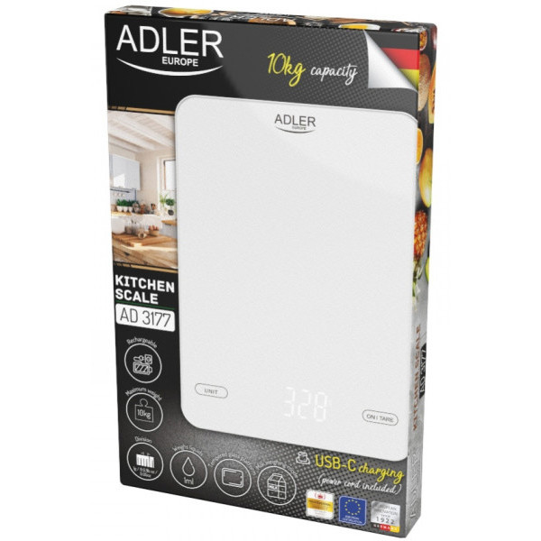 Фото - Ваги кухонні Adler AD3177W