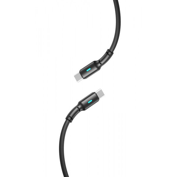 Фото - Кабель синхронізації даних Gelius Lumin Lamp GP-UC100 Type-C/Type-C (1m) (60W) Black (94345)